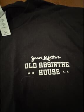 Tultex Black Jean Lafitte Old Absinthe House LA Graphic T-Shirt Medium